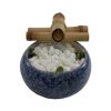 Fonte Decorativa Agua Bojuda Azul Cascata Feng Shui Bica Bambu