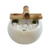 Fonte Decorativa Agua Bojuda Branca Cascata Feng Shui Bica Bambu