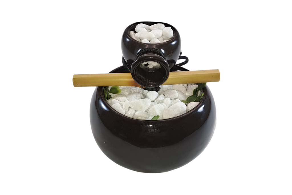 Fonte Bojuda Preta 1 1024x682 Media Fonte Decorativa Agua Bojuda Preta Cascata Feng Shui Bica Cerâmica