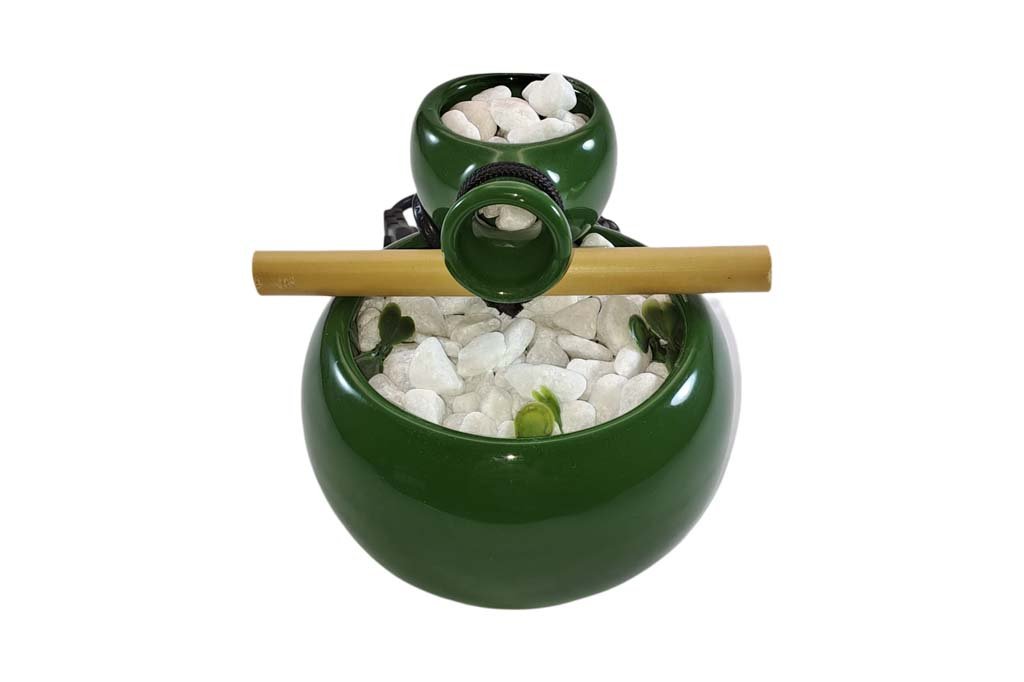 Fonte Bojuda Verde 1 1024x682 Media Fonte Decorativa Agua Bojuda Verde Cascata Feng Shui Bica Cerâmica