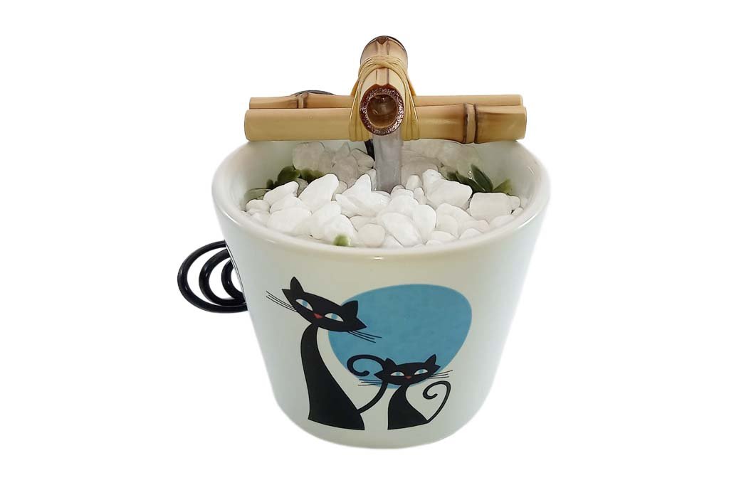 Gatos Pedra Branca 1 1024x682 Media Fonte Decorativa de Agua Cascata Feng Shui Gatos