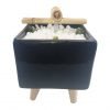 Fonte Feng Shui Cascata Decorativa de Agua Quadrada Pé Madeira