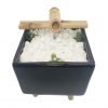 Fonte Feng Shui Cascata Decorativa de Agua Quadrada Pé Madeira
