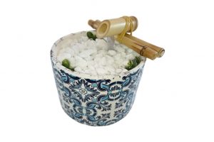 Fonte Feng Shui Cascata Decorativa de Agua Redonda Azulejo Portugues