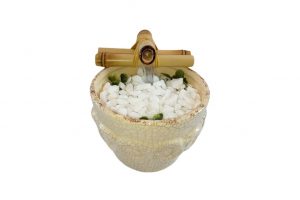 Fonte Feng Shui Cascata Decorativa de Agua Rosas Areia Granulada