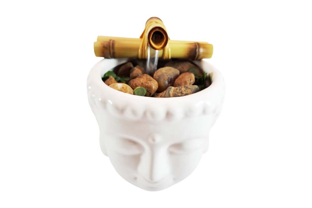 Buda Branco 4 1024x682 Media Fonte Feng Shui Cascata Decorativa de Agua Buda Branco