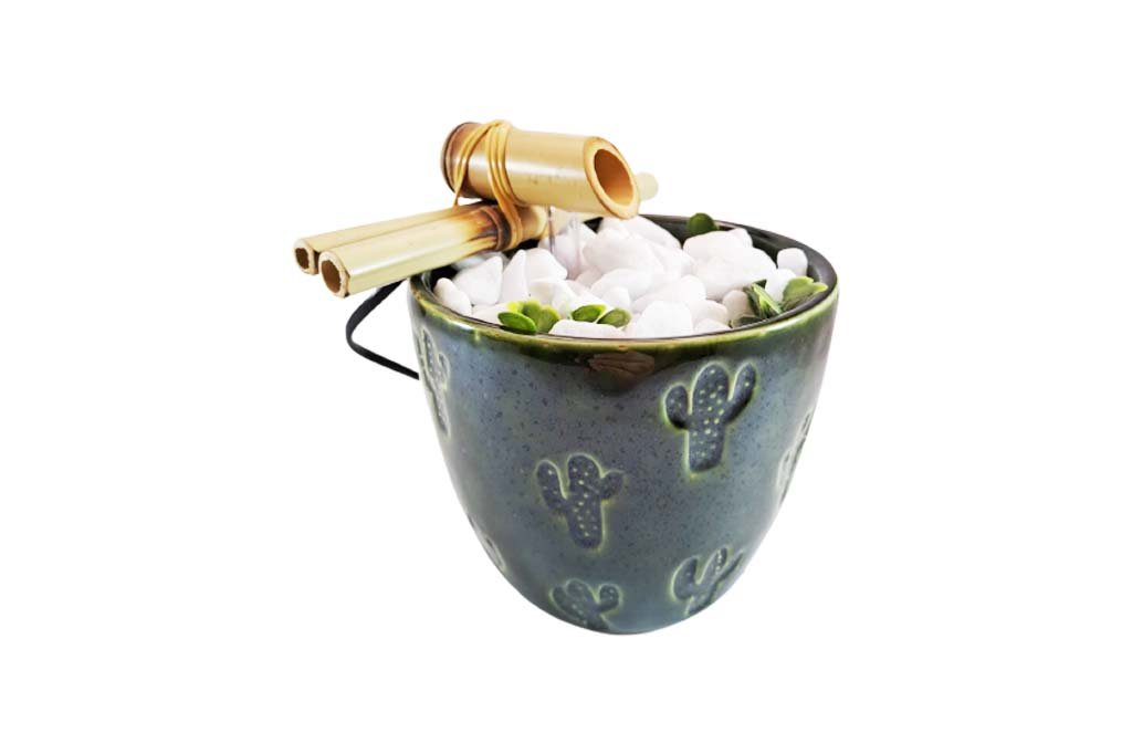 Cactus Relevo Verde 3 1024x682 Media Fonte Feng Shui Cascata Decorativa de Agua Cactus Relevo Verde