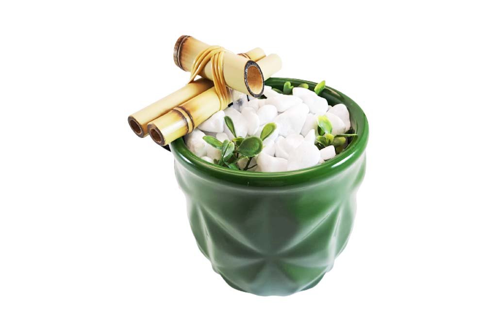 Prisma Relevo Verde 3 1024x682 Media Fonte Feng Shui Cascata Decorativa de Agua Prisma Relevo Verde