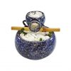 Fonte Feng Shui Cascata Decorativa de Agua Bojuda Azul Marmorizada M