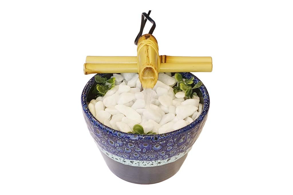 Redonda Cônica Mesclada Azul 1 1024x682 Media Fonte Cascata Redonda Cônica Mesclada Azul