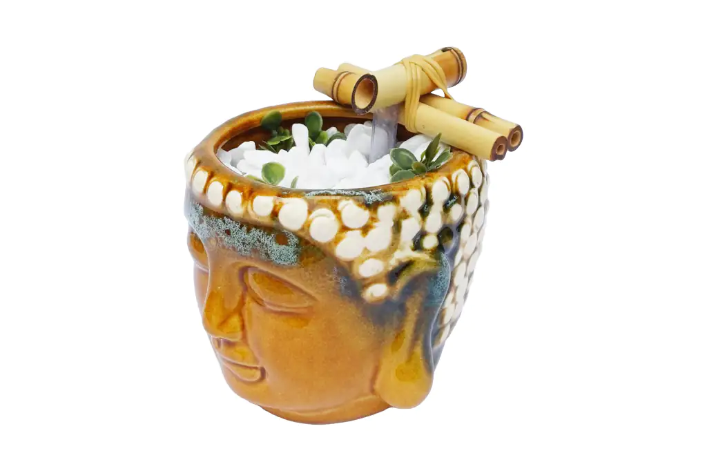 Buda Laranja e Azul 2 1024x682 60 branca Fonte de Água Buda Laranja e Azul