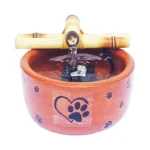 Fonte Bebedouro para Gatos em Cerâmica Bivolt Natural 14 Decorada